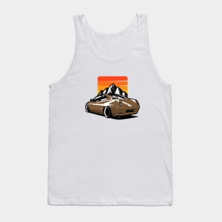 Brown Coupe Turbo Type 175 in Mountains Tank Top